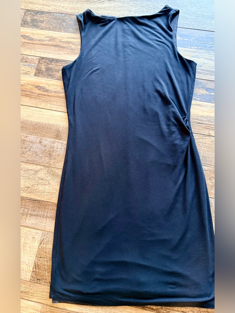 Athleta - Modal Side-Ruched Sheath Dress - Size M - Dark Charcoal Gray